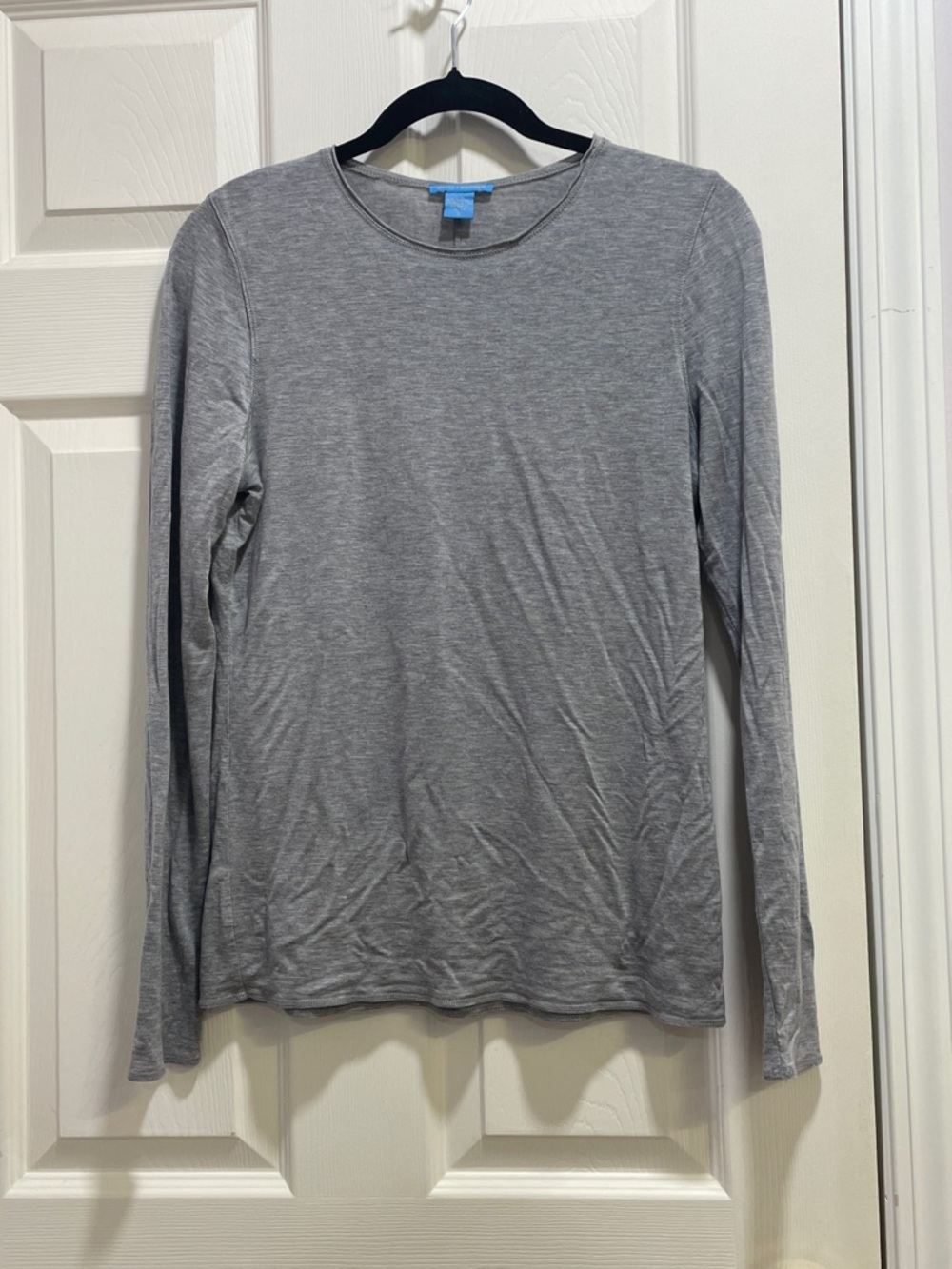 White + Warren Gray Modal Blend Long Sleeve Top